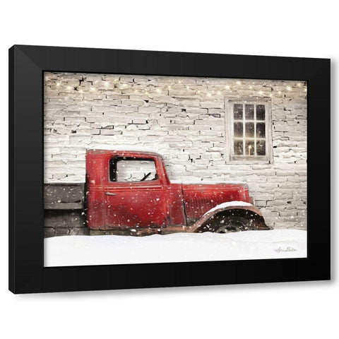 Winter Parking Spot Black Modern Wood Framed Art Print with Double Matting by Deiter, Lori