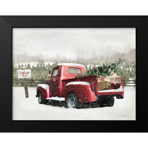 Winter Stop   Black Modern Wood Framed Art Print by Deiter, Lori