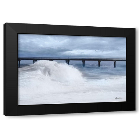 Blue Wave   Black Modern Wood Framed Art Print by Deiter, Lori