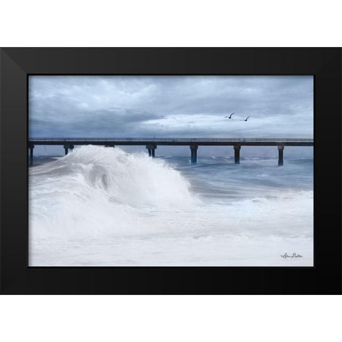 Blue Wave   Black Modern Wood Framed Art Print by Deiter, Lori