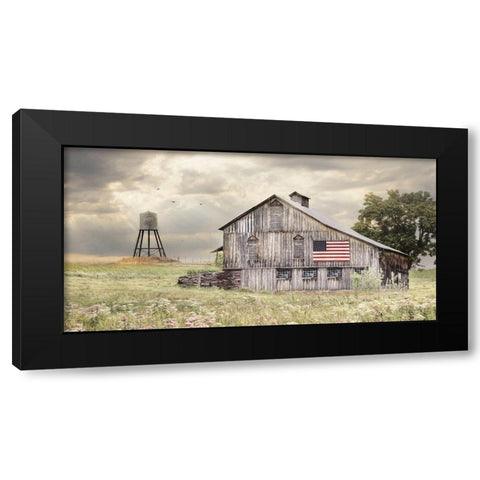 Rural Virginia Barn Black Modern Wood Framed Art Print with Double Matting by Deiter, Lori