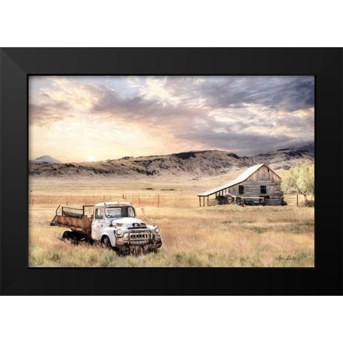 Route 160 - Light   Black Modern Wood Framed Art Print by Deiter, Lori