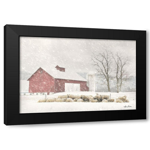 Talk is Sheep Black Modern Wood Framed Art Print by Deiter, Lori
