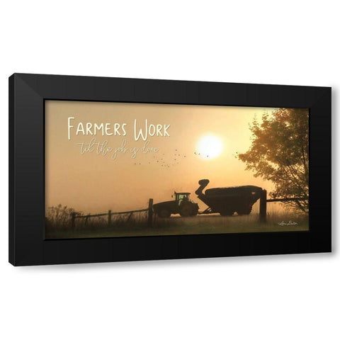 Farmers Work till the Job is Done Black Modern Wood Framed Art Print with Double Matting by Deiter, Lori