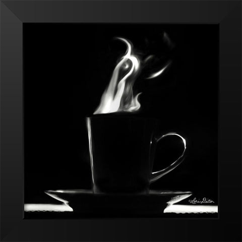 Coffee Time II Black Modern Wood Framed Art Print by Deiter, Lori