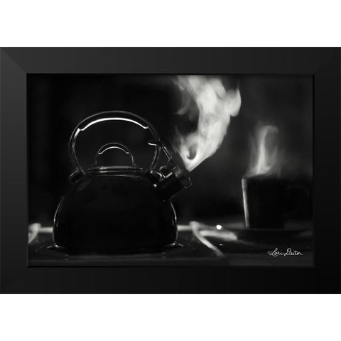 Tea Time I Black Modern Wood Framed Art Print by Deiter, Lori
