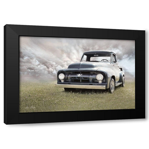 Stormy Field Black Modern Wood Framed Art Print with Double Matting by Deiter, Lori