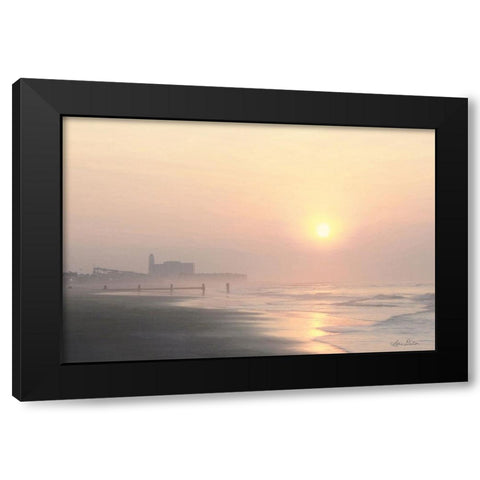 Ocean City Sunrise    Black Modern Wood Framed Art Print with Double Matting by Deiter, Lori