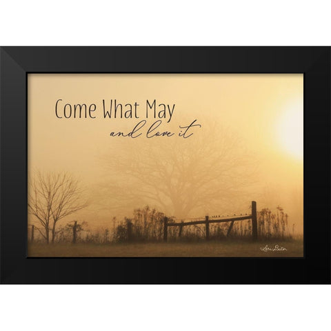 Come What May   Black Modern Wood Framed Art Print by Deiter, Lori