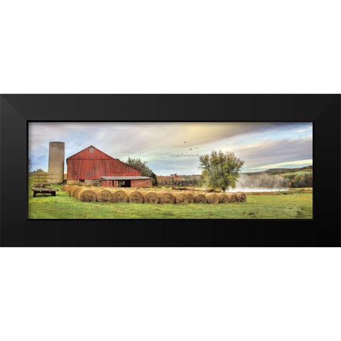 Tioga Hay Bales Black Modern Wood Framed Art Print by Deiter, Lori