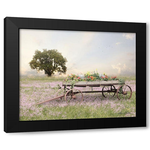 Flower Wagon at Sunset   Black Modern Wood Framed Art Print with Double Matting by Deiter, Lori