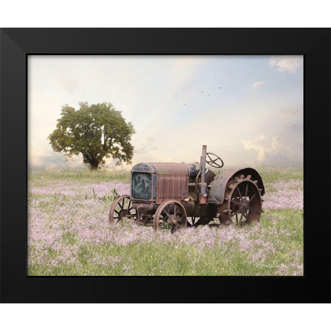 Tractor at Sunset   Black Modern Wood Framed Art Print by Deiter, Lori