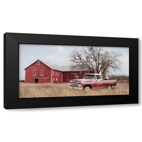 Western Ohio Barn  Black Modern Wood Framed Art Print with Double Matting by Deiter, Lori