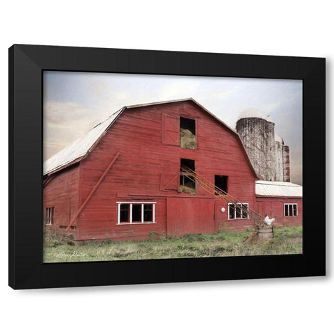 Hay Filled Barn Black Modern Wood Framed Art Print with Double Matting by Deiter, Lori
