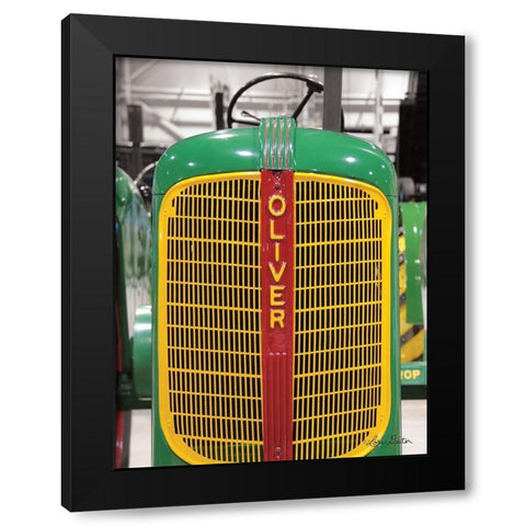 Oliver Tractor Black Modern Wood Framed Art Print with Double Matting by Deiter, Lori