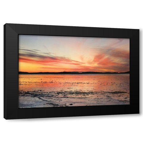 Fire and Ice Black Modern Wood Framed Art Print with Double Matting by Deiter, Lori