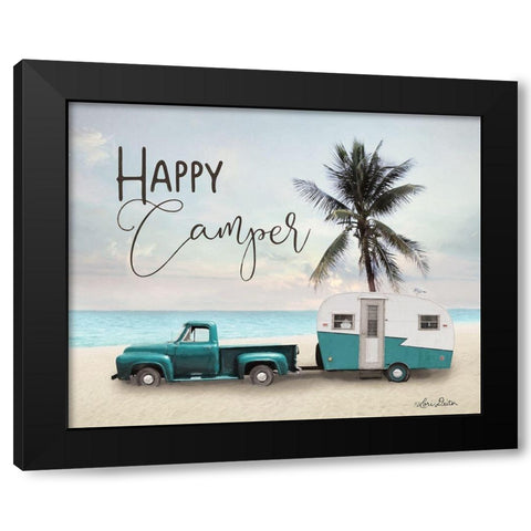 Happy Camper    Black Modern Wood Framed Art Print by Deiter, Lori
