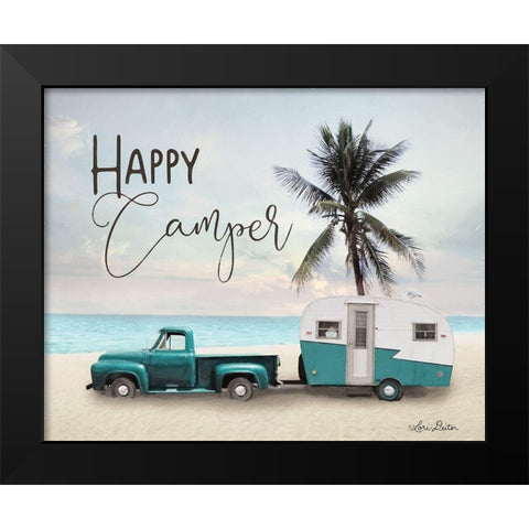 Happy Camper    Black Modern Wood Framed Art Print by Deiter, Lori
