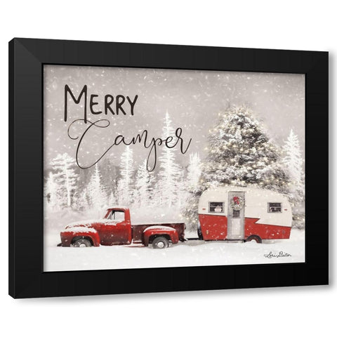 Merry Camper   Black Modern Wood Framed Art Print with Double Matting by Deiter, Lori