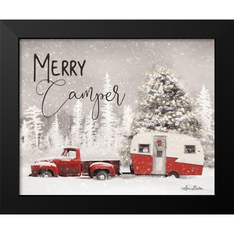 Merry Camper   Black Modern Wood Framed Art Print by Deiter, Lori