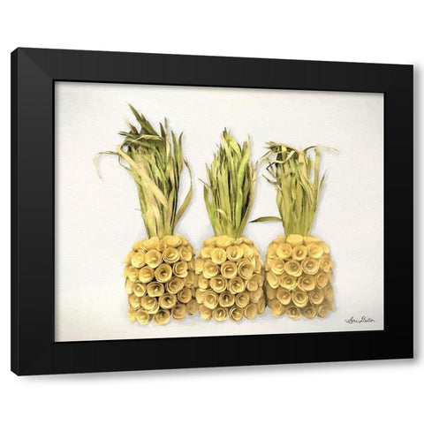 Pineapples     Black Modern Wood Framed Art Print with Double Matting by Deiter, Lori