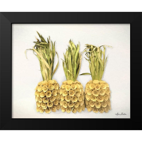 Pineapples     Black Modern Wood Framed Art Print by Deiter, Lori