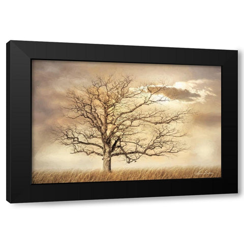 Golden Tree     Black Modern Wood Framed Art Print with Double Matting by Deiter, Lori
