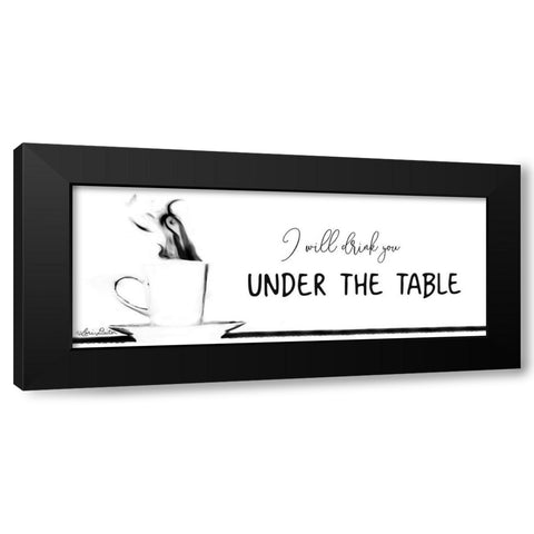 Under the Table Black Modern Wood Framed Art Print with Double Matting by Deiter, Lori