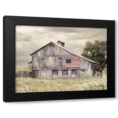 Rural Virginia Barn Black Modern Wood Framed Art Print with Double Matting by Deiter, Lori
