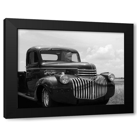 Restored Chevy Truck Black Modern Wood Framed Art Print with Double Matting by Deiter, Lori