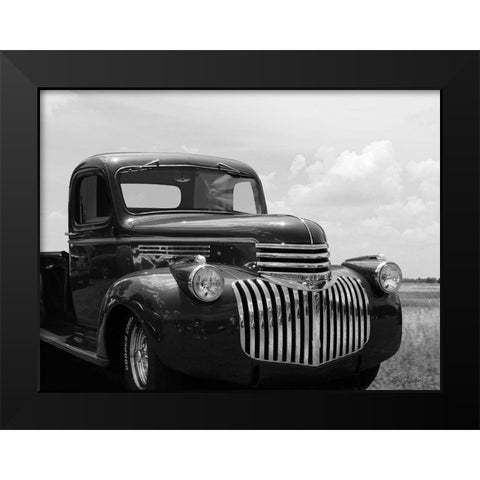 Restored Chevy Truck Black Modern Wood Framed Art Print by Deiter, Lori