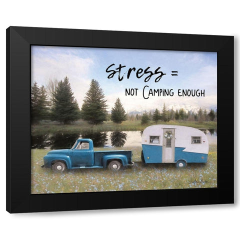 Camping Stress I Black Modern Wood Framed Art Print with Double Matting by Deiter, Lori