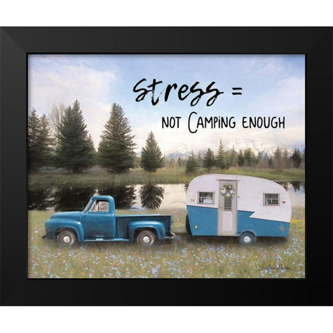 Camping Stress I Black Modern Wood Framed Art Print by Deiter, Lori