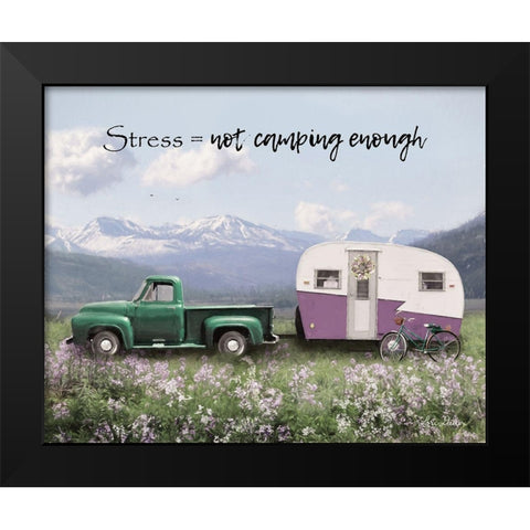 Camping Stress II Black Modern Wood Framed Art Print by Deiter, Lori
