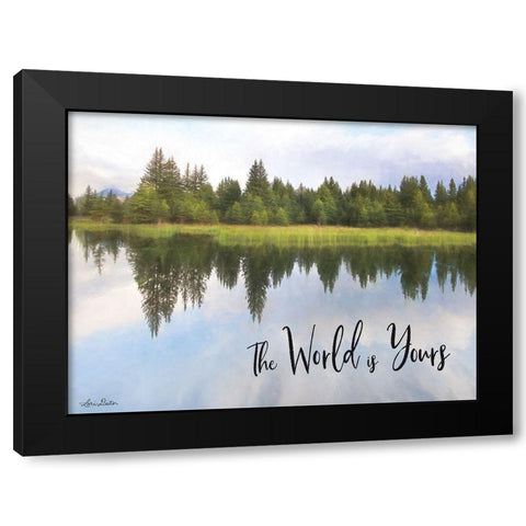 The World is Yours Black Modern Wood Framed Art Print with Double Matting by Deiter, Lori