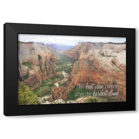 The Best View Black Modern Wood Framed Art Print with Double Matting by Deiter, Lori