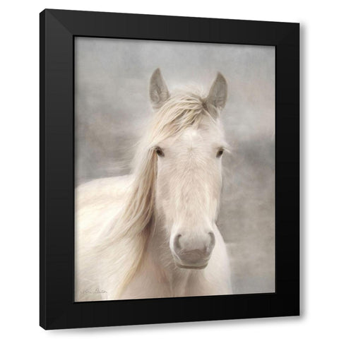 White Beauty I Black Modern Wood Framed Art Print with Double Matting by Deiter, Lori