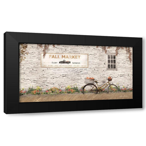 Fall Market with Bike   Black Modern Wood Framed Art Print with Double Matting by Deiter, Lori