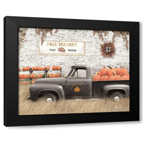 Fall Pumpkin Market       Black Modern Wood Framed Art Print by Deiter, Lori