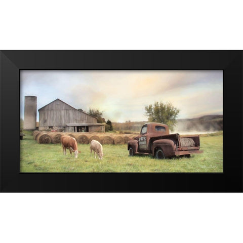 Tioga County Farmland Black Modern Wood Framed Art Print by Deiter, Lori