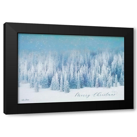 Snowy Turquoise Forest      Black Modern Wood Framed Art Print by Deiter, Lori