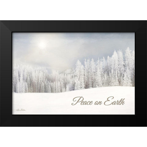 Lava Mountain Snow Storm    Black Modern Wood Framed Art Print by Deiter, Lori