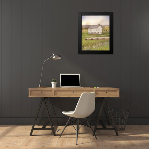 Uphill Farm Black Modern Wood Framed Art Print by Deiter, Lori
