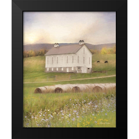 Uphill Farm Black Modern Wood Framed Art Print by Deiter, Lori