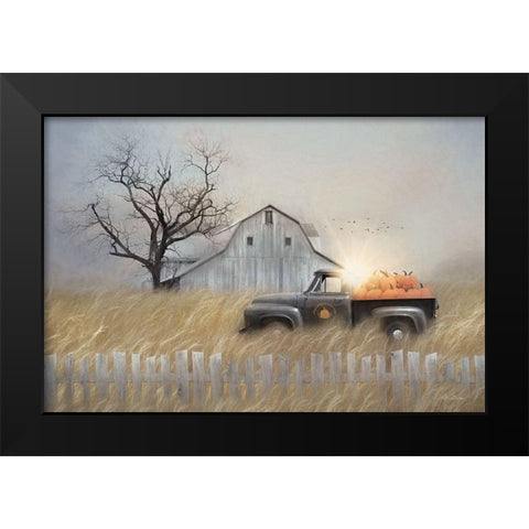 Fall Pumpkin Harvest  Black Modern Wood Framed Art Print by Deiter, Lori