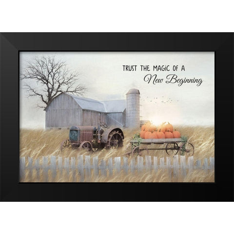 New Beginning Black Modern Wood Framed Art Print by Deiter, Lori