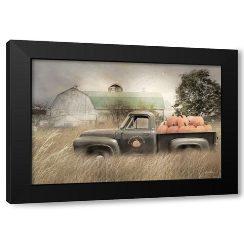 Happy Harvest Truck Black Modern Wood Framed Art Print with Double Matting by Deiter, Lori