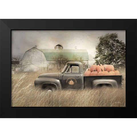 Happy Harvest Truck Black Modern Wood Framed Art Print by Deiter, Lori