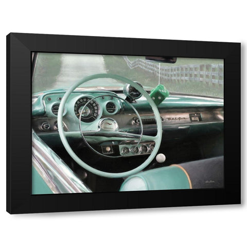 1957 Chevy Bel-Air Black Modern Wood Framed Art Print with Double Matting by Deiter, Lori