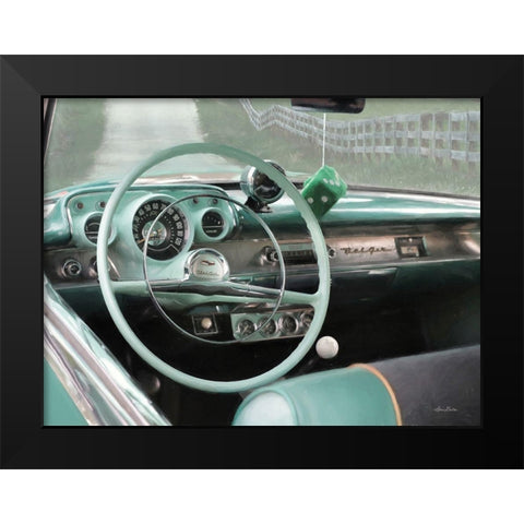 1957 Chevy Bel-Air Black Modern Wood Framed Art Print by Deiter, Lori